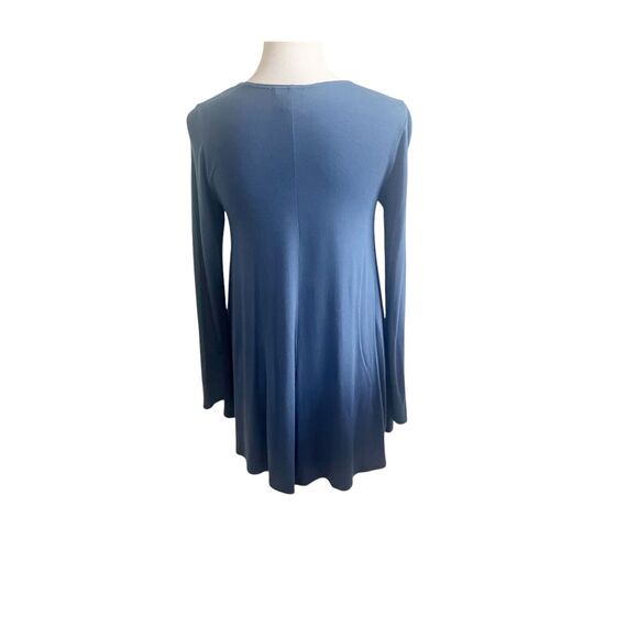 Women’s Eileen Fisher Viscose Jersey Ballet Neck Tunic Blue Bird,SZ PP/PTP XS - Picture 3 of 13